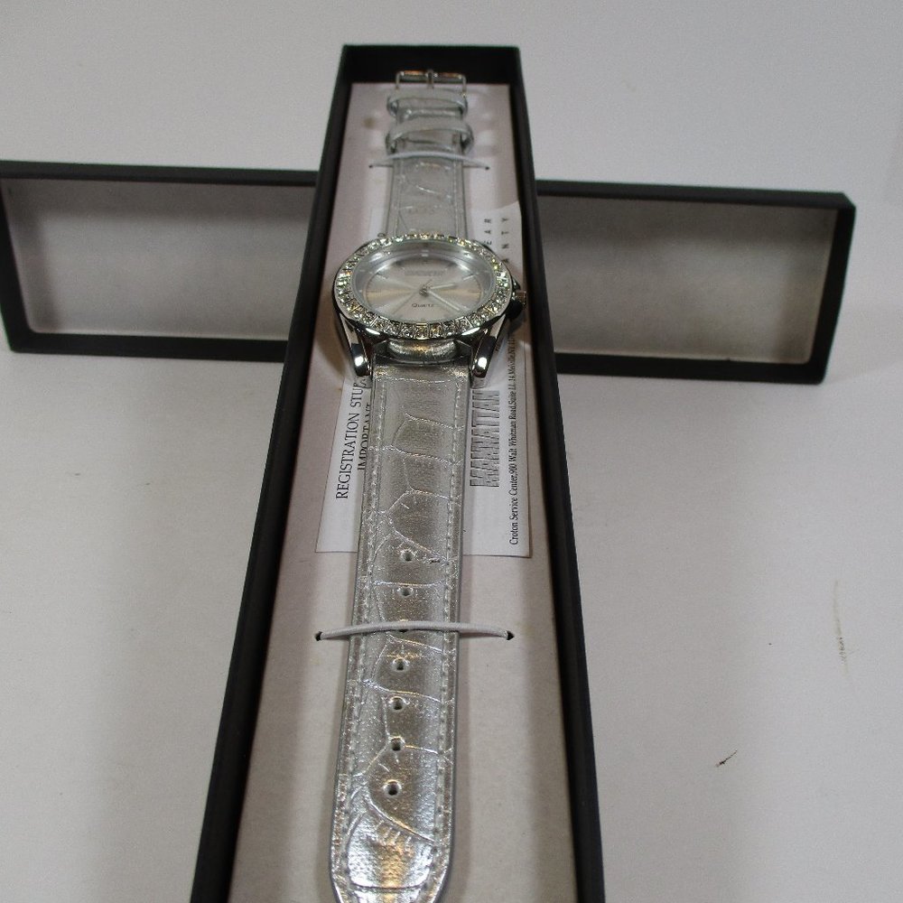 Christmas Manhattan By Croton Crystal Bezel Silver